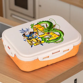 Lunchboxen für Erwachsene, Cartoon Dragon Ball Goku Kawaii Letter, für Studenten, tragbare Bento-Box aus
