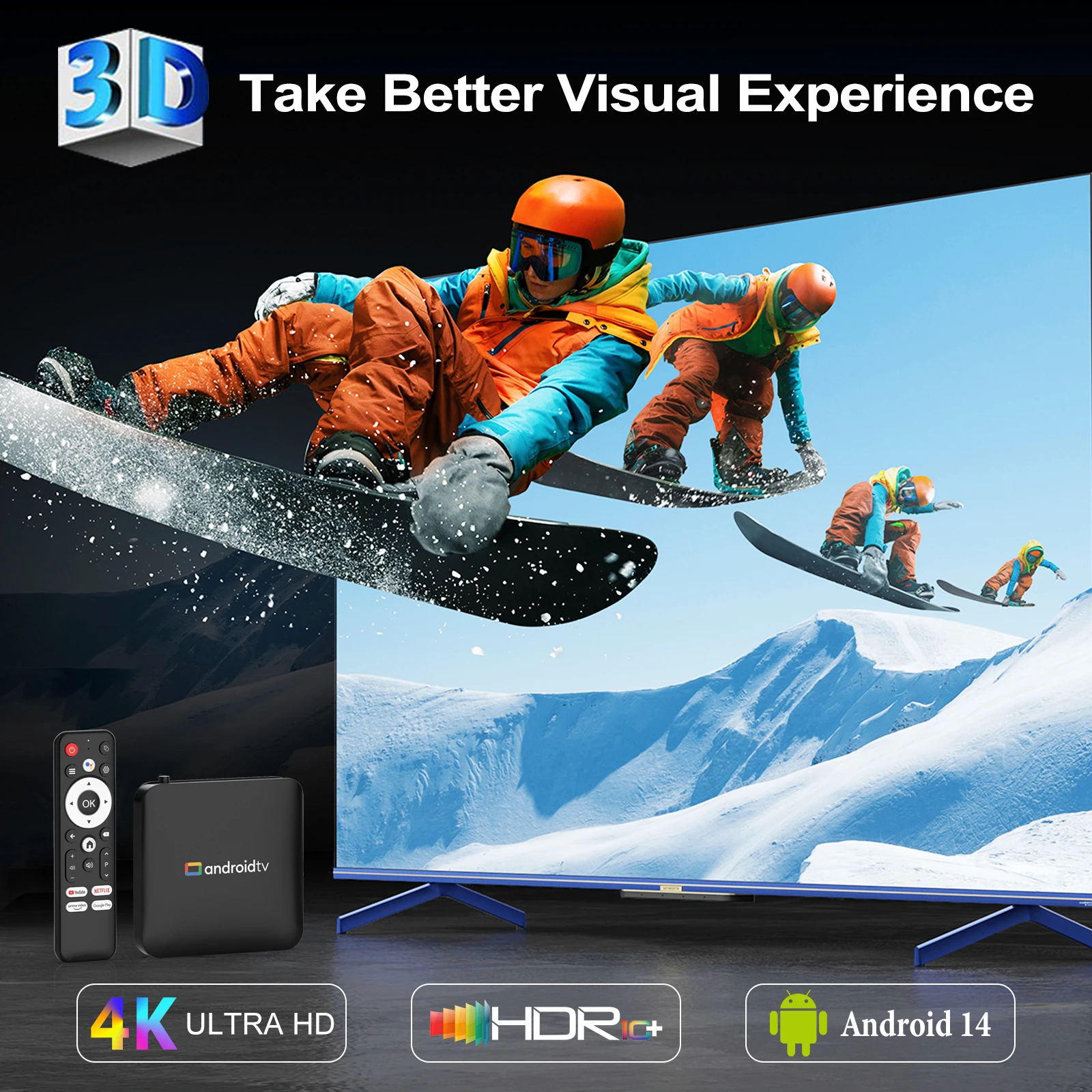 Android TV Box H96 Max S905L3 TV Box Heimkino Bluetooth mit – Bild 5