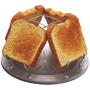 Einfacher Tragbarer Edelstahl-Toaster für Outdoor-Camping, Faltbarer Multifunktions-Grill und Ofen