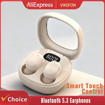 VIKEFON Bluetooth 5.3 Kopfhörer Mini-Kopfhörer TWS Drahtlose Ohrhörer HIFI Stereo Geräuschunterdrückung