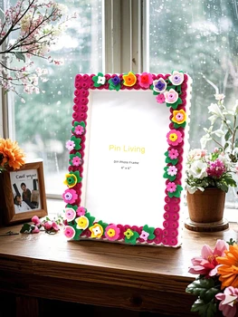 DIY-Set für handgefertigte kreative Fotorahmen, Erinnerungserinnerung, farbenfrohe Plattform