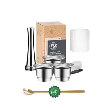 Nespresso wiederverwendbare Kaffeekapsel Edelstahl Rich Crema Espresso nachfüllbare Filter Pod Fit Inissia