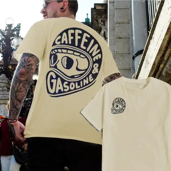 2025, -Muster bedrucktes Baumwoll-T-Shirt für Herren, Sommer, lässig, kurzärmelig, klassische Mode