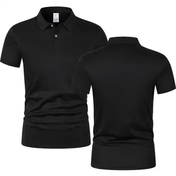Sommer männer Kurzarm Kragen T-shirts Neue Einfarbig Casual Polo-Shirt Trendy Atmungs Lose Grundlegende Splice