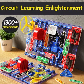 STEM-Wissenschaftsexperimentier-Set für Kinder, Schaltkreisblöcke, Physik, elektronisches Spielzeug