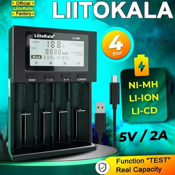 LiitoKala Lii-M4 18650 Ladegerät LCD-Display Universal Smart Charger Testkapazität 26650 18650 21700 AA AAA