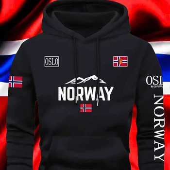 Norwegischer Druck Meistverkauftes neues Herren-Damen-Kapuzenpullover Herbst Winter Täglich Outdoor-Urlaub