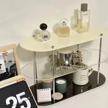Ins Style Acryl-Aufbewahrungsregal, Desktop-Organizer, Parfüm, Schmuck und Tassen, Ausstellungsständer