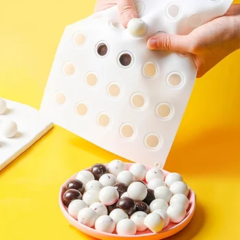 Mini-Silikonformen in runder Kugelform, Kuchendekorationswerkzeuge, Schokoladenform, Eiswürfelform