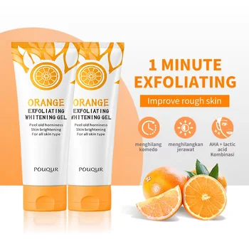 Orangefarbenes Peeling-Gel, Entferner abgestorbener Flecken, Aufhellung der Peeling, 50 g, sanfte Reparatur