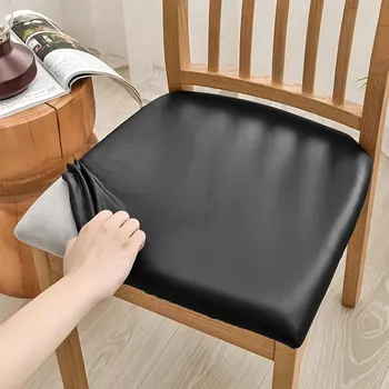 Wasserdicht PU Stuhl Kissen Abdeckung Für Küche Esszimmer Leder Sitz Abdeckung Esszimmer Stuhl Sitzkissen