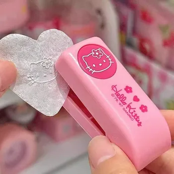Hello Kitty Schreibwaren-Set: Metall-Prägestempel mit Cartoon-KT-Katzen-Motiv für Schüler-Notizbücher, Stempel