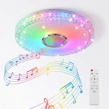 Deckenleuchte, LED-RGB-Deckenleuchte, mit einem dreifarbigen LED-Streifen und einem