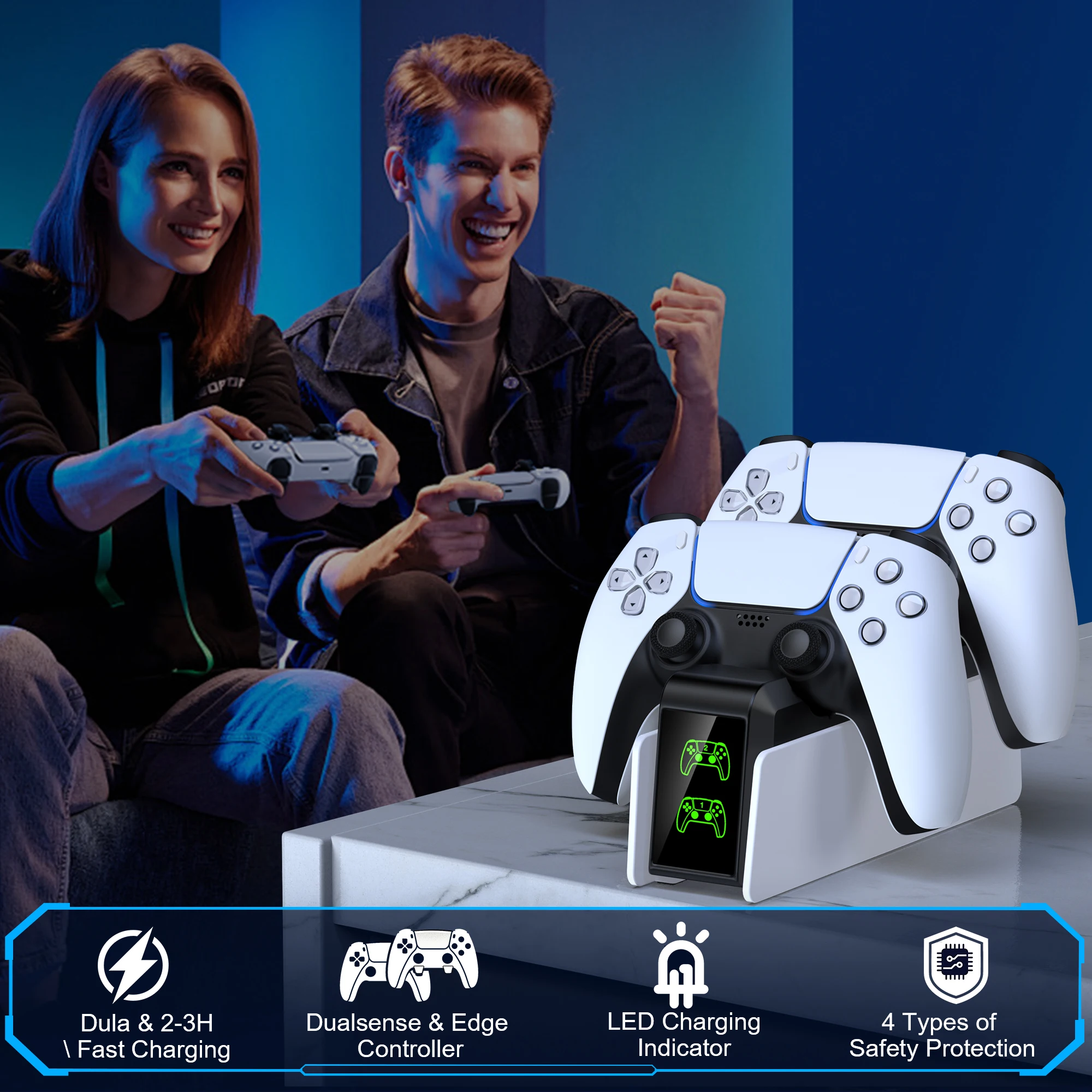Für PS5 Controller Ladegerät DualSense Ladestation Dual Lade – Bild 2