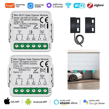 Tuya WiFi/Zigbee Smart Garage Türöffner Controller Schalter modul Stimme Fernbedienung Arbeit Mit Alexa Google