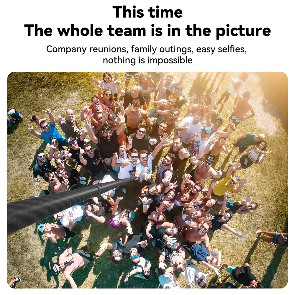 3M Carbon Fiber Selfie Stick für Insta360 X 4/5/ONE/RS – Bild 3