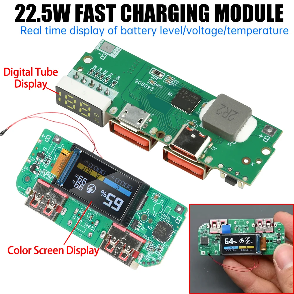 22,5 W Schnelllade-Powerbank-Motherboard mit