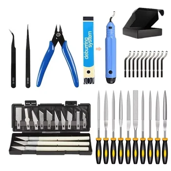 3D Modell Schleifen Werkzeug Entgraten Gravur Messer Kit Carving Werkzeug DIY Datei Cutter Schaber Trimmen