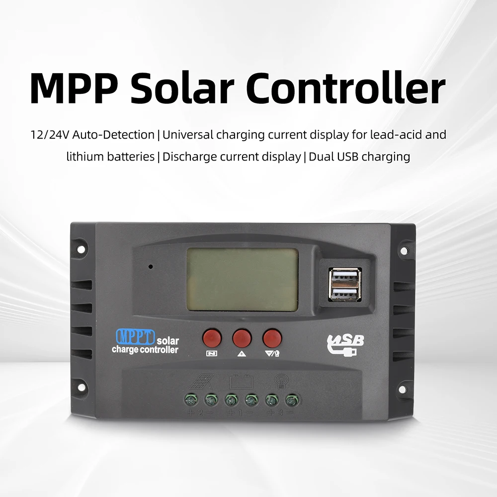 MPPT Solar-Laderegler 12V 24V Solarpanel-Batterieladegerät – Bild 2