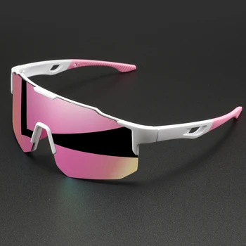 Übergroße, farbenfrohe Sport-Sonnenbrille - umlaufendes Design, UV400, Unisex, bequeme Passform für Radfahren