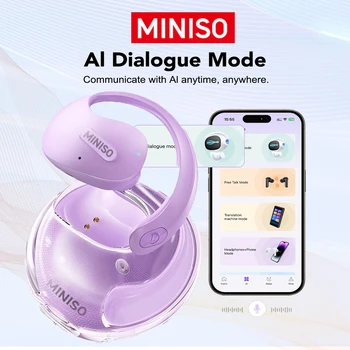 Übersetzer MINISO X15Pro 5.4 Bluetooth Headset Übersetzung Kopfhörer Drahtlose Kopfhörer Büro Reisen, ASMR