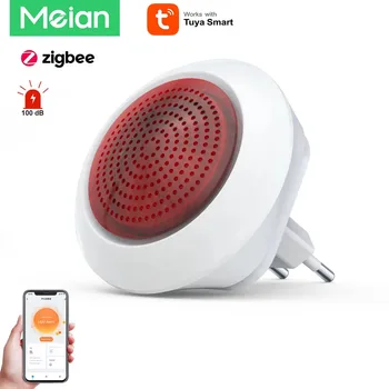 Meian Tuya 100dB Sirene Alarm Drahtlose Sirena Alarma Verknüpfung Sicherheit Schutz Steuerung Über Smart Life