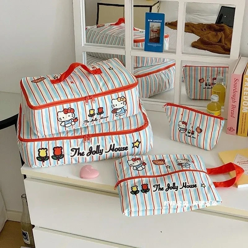 Hello Kitty Gestreifte Reise-Aufbewahrungstaschen – Bild 5
