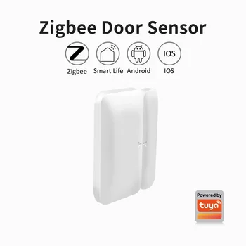 Tuya Zigbee Drahtlose Tür Fenster Sensor mini Smart Home Drahtlose Tür Detektor Tür Offen Geschlossen Alarm