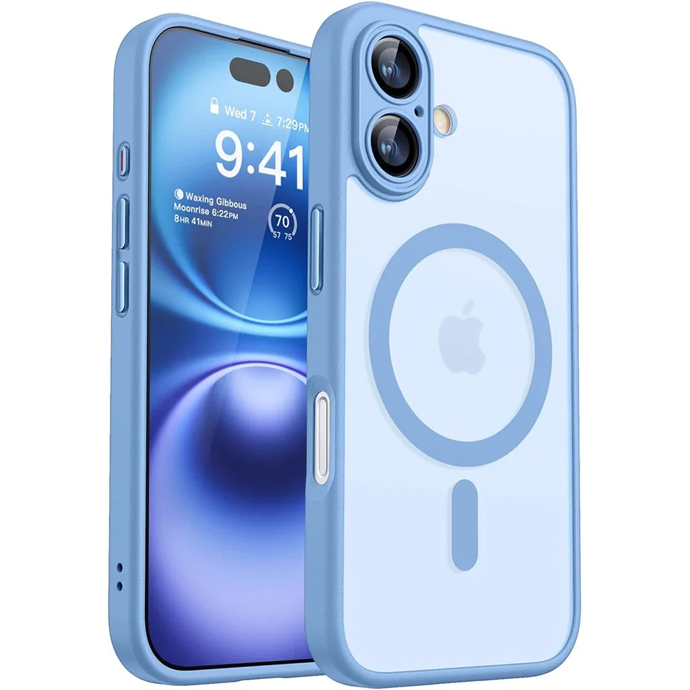 Magnetic Luxury Matte Translucent Armor Shockproof Case For
