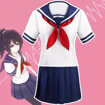 Spiel Ayano Aishi Cosplay Anime Kostüm Yandere Simulator Yandere Chan Matrosenanzug High School JK Uniformen