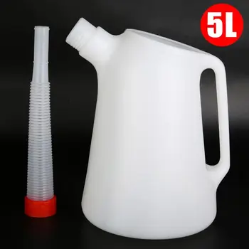 Kunststoff-Öl-Messbecher, 1,2/2/3/4/5 Liter, mit Ausgießer, Behälter, Öler, Kunststofföler, Öltopf für Auto