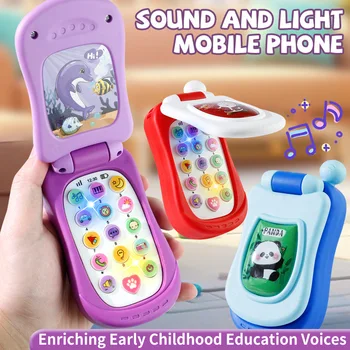 Puzzle Frühkindliche Bildung Musik-Handy Cartoon-Simulation Klapphandy Baby-Spielzeug 61 Kindergeschenk