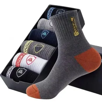 5 Paar Herren-Sportsocken für Frühling und Herbst, Sommer, Freizeit, schweißabsorbierend, bequem, dünn