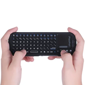 IPazzPort Mini Bluetooth und 2,4 GHz kabellose Tastatur mit Touchpad MouseCombo für Android TV