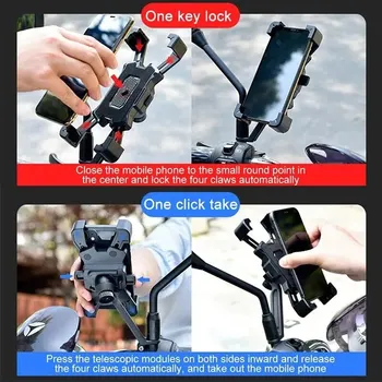 Universal 360 ° Drehbarer Rutschfester Fahrrad-Handyhalter Verstellbarer Ständer für MTB Bike Moto Motorrad
