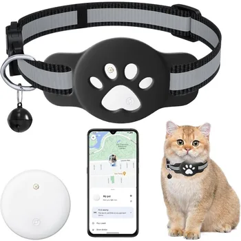 Bluetooth-Tracker kompatibel mit Google Find My (nur Android), Tracker für Haustiere, Katzen-Standort-Tracker