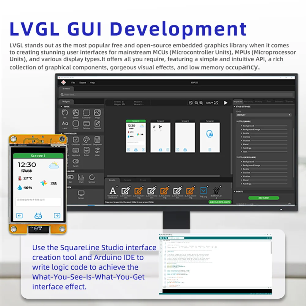 ESP32 Arduino LVGL WLAN Bluetooth Entwicklungsboard – Bild 4