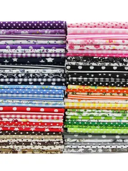 25x25CM Quadrate Baumwolle Handwerk Stoff Tücher für DIY Bundle Patchwork Quilten Nähen Scrapbooking (7 Stück)