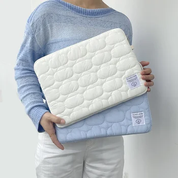Cloud Laptop Sleeve Ipad Tasche Baumwolle Große Kapazität Lagerung Stickerei 11/13/14/15 15,6 16 Zoll Notebook