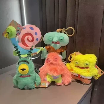 Fuggler SpongeBob Patrick Schlüsselanhänger Taschenanhänger für Rucksack-Dekoration Weiche Plüschpuppe