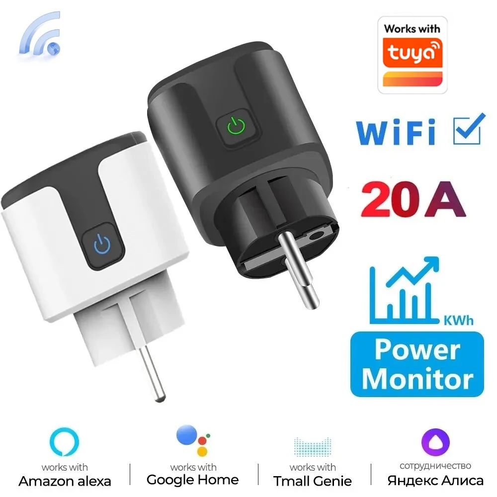 Smarte Steckdose EU 16A/20A AC100-240V WLAN Smart Plug, Alexa
