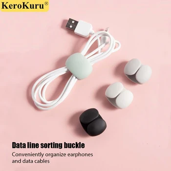 Kabel Wickler Kabel Organizer Clips Maus Draht Kopfhörer Halter USB Ladegerät Halter Schreibtisch Ordentlich