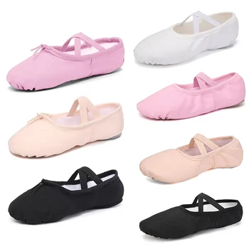 Ballettschuhe für Mädchen, bequeme Ballerinas, Gesellschaftstanz, Hausschuhe, Damen, Kinder, Übungstraining