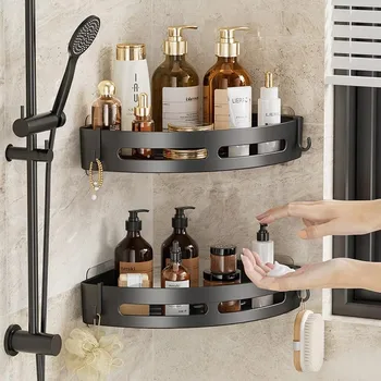 Adhensive Bad Shampoo Halter Dusche Caddy Regale Lagerung Kein Bohrer Regal Ecke Handtuch Halter Regale