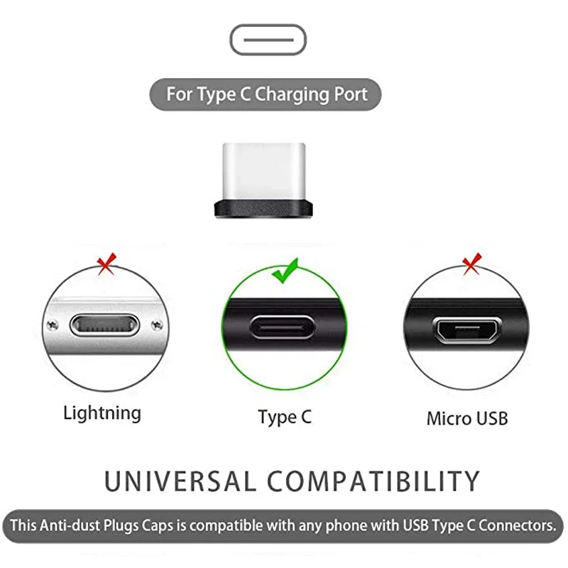 USB-C Staubschutz-Stöpsel mit Reinigungspinsel, 4 Stück – Bild 6