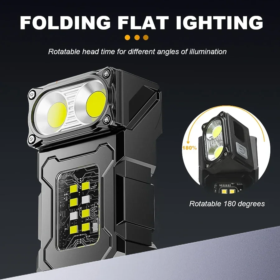 Mini-LED-Taschenlampe mit Magnet, USB-aufladbar – Bild 2