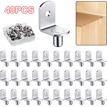 Regalhalterungen Stützbolzen Heringe 5 mm Metallstift Regale Seperator Möbelregal Wandhalterung (40 Stück)