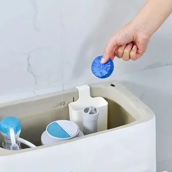 WC-Reiniger-Pufferbox, WC-Feststoffspender - Ersatzteil für den Spülkasten, hängender Spender mit langsam