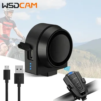 WSDCAM Fahrradalarm, Vibrationsalarm, wasserdicht, USB-Aufladung, Fernbedienung, 110 dB, Fahrrad