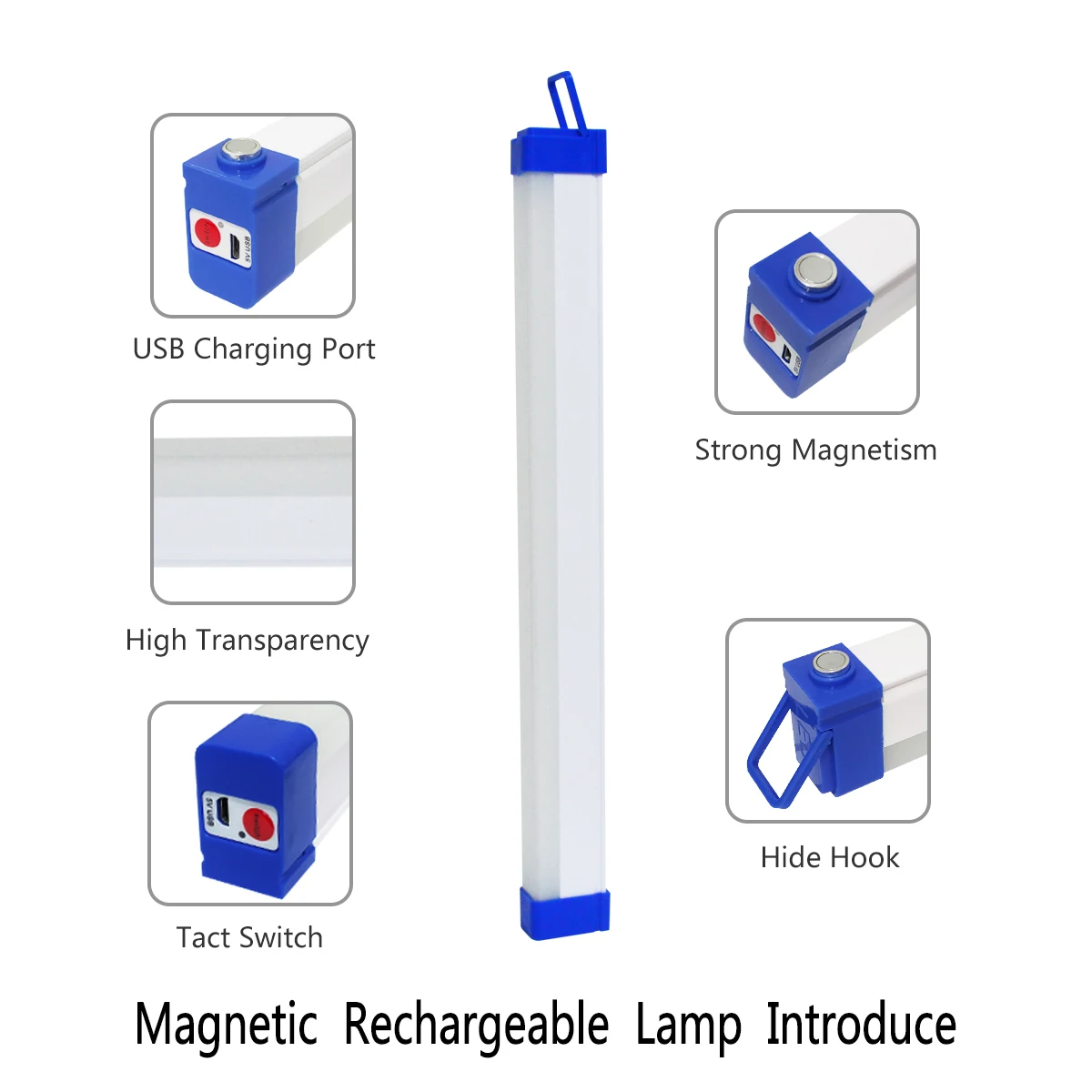 LED wiederaufladbare Lampenröhre USB 5V Notlicht Camping – Bild 3